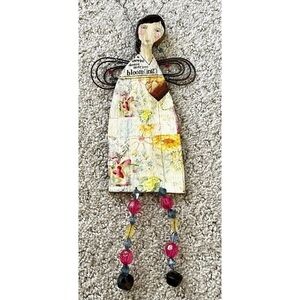Demdaco? Hanging Angel Wall Plaque Roberts Beads Wire Blooming Grow Trust Change